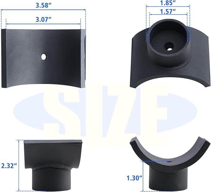 Bottle Jack Adapter Saddle - Jack Adapter for 3 Inch Axle Tube - Black Lifting Axles Saddle Made of Steel 3"