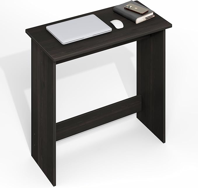 Furinno Simplistic 31-in Black Computer Desk with Drawers, Black Espresso | Small Office Desk, Rectangular Home Office Desk, Gaming Desk for Home Office, Bedroom, Study Room