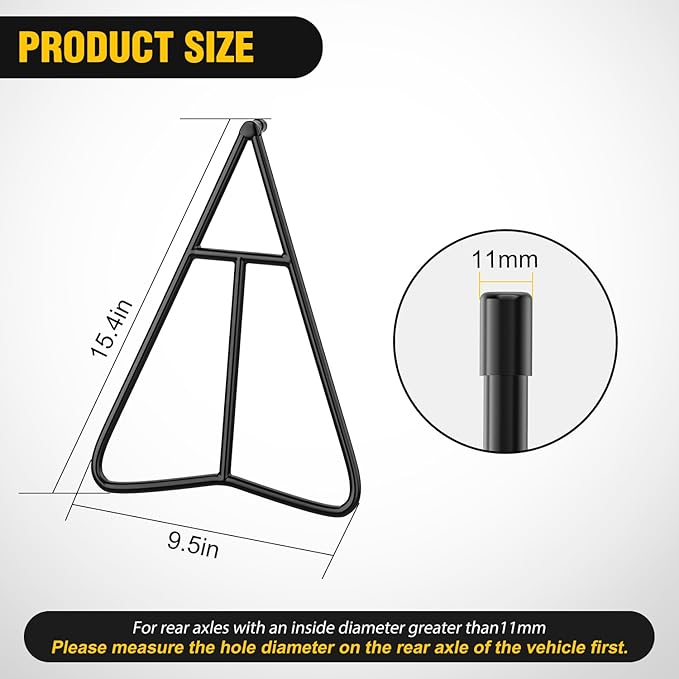 Nilight Dirt Bike Triangle Stand T-shaped Central Support Motorcycle Rear Wheel Paddock Stand for 80-500cc Supermoto Motocross Enduro Pit Bike
