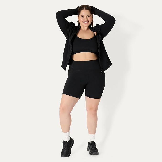 Amazon Essentials Women's Active FormFlex Buttery Soft High Waist Biker Shorts