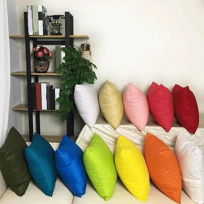 Thmyo 4-Pack 100% Cotton Comfortable Solid Decorative Throw Pillow Case Square Cushion Cover Pillowcase Sublimation Blank Pillow Covers DIY Throw Pillowcase for Sofa Bedroom(22x22 inch/ 55x55cm,Khaki)