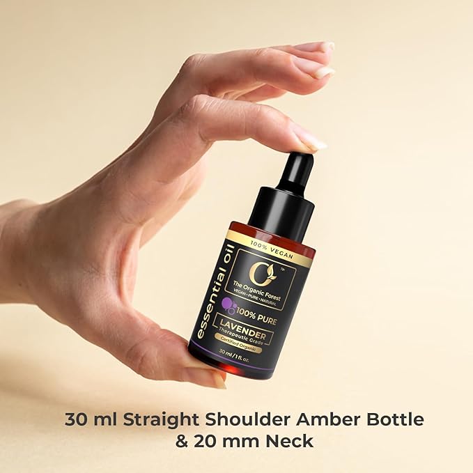 USDA Organic Lavender Essential Oil - Lavender Oil for Skin, and Aromatherapy - 100% Pure Organic Lavender Essential Oil for Calming and Relaxation - Ideal for Skin Care