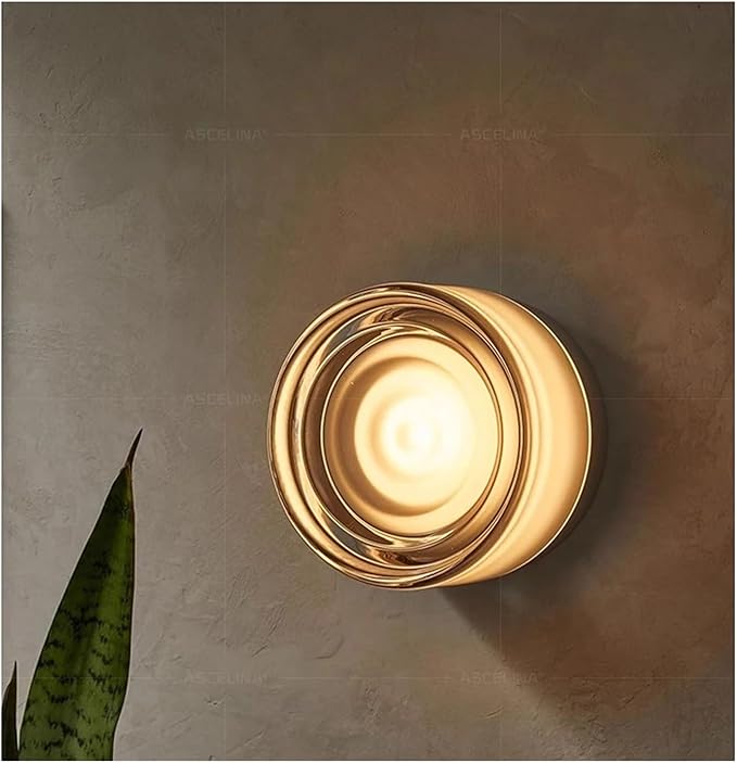 Modern LED Wall Lamp - Amber Jelly Decor Sconces for Living Room, Dining Room, Corridor & Study - Smokey Grey Fixture, Stylish Home Lighting & Decor