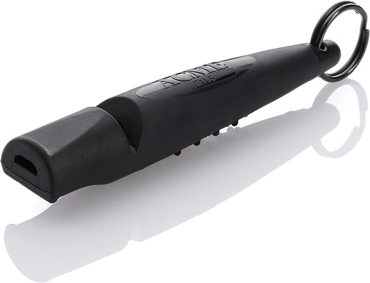 ACME Alpha 211.5 Professional Dog Training Whistle with Enhanced Ergonomic Grip. BPA-Free Plastic. 110 dBA. Long Range. Standardized Frequency. Weatherproof. Made in the UK (Black)