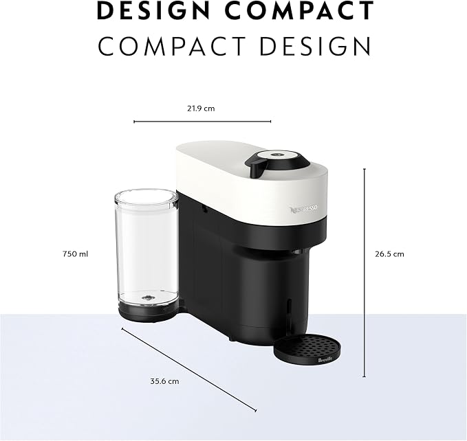 Nespresso Vertuo Pop+ Coffee and Espresso Maker by Breville, Coconut White