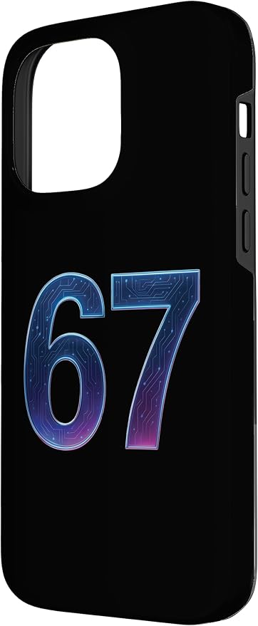 67 Meme Ai Quantum Number 67th Six Seven Tech Digital Future Case for iPhone 14 Pro Max