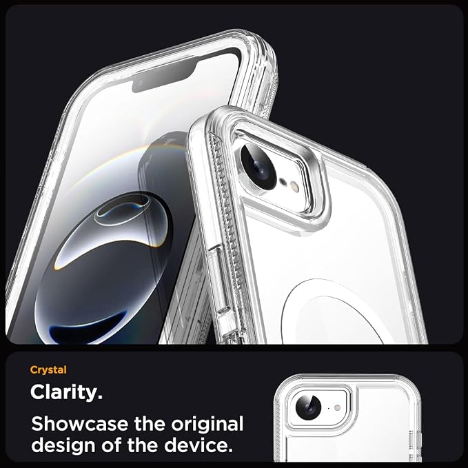 AICase for iPhone 17e Case/iPhone 16e Case Clear Support MagSafe 3 in 1 Heavy Duty Drop Protection Full Body Rugged Shockproof/Dust Proof 3-Layer Military Protective Tough Durable for 17e/16e 6.1"_1
