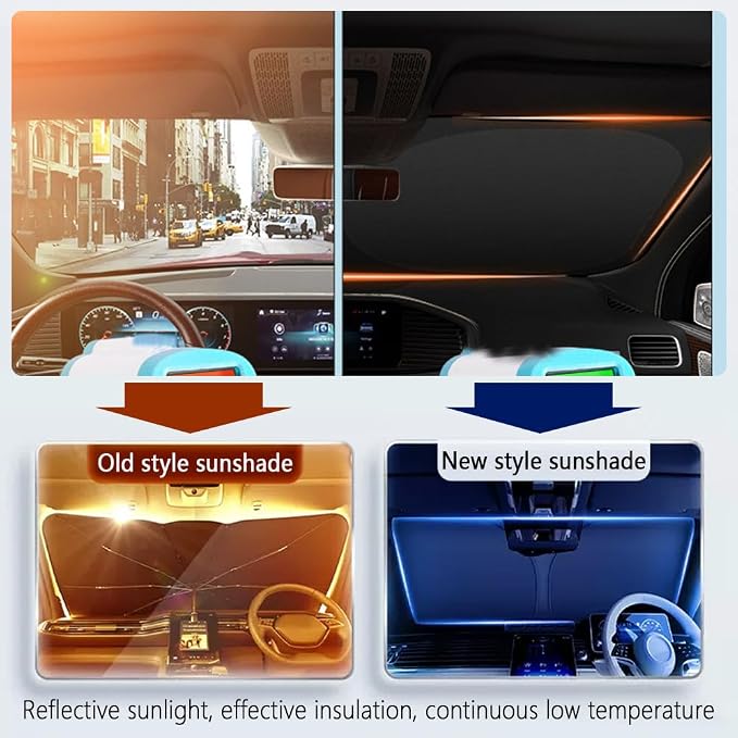 Car Windshield Sun Shade Compatible with Toyota 4Runner 2010-2025,Oxford Cloth Sun Shade for Car Windshield with Foldable Design,Essential Windshields Cover Suns Shades with Storage Bag