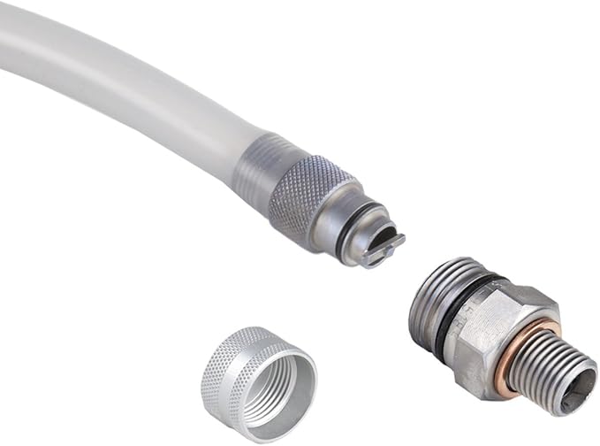 Stahlbus Oil Drain Valve Plug M24x2.0x12mm Steel - CLEAN, EASY, NO TOOL Oil Change - Includes Oil Drain Plug, Washer, Cap, Connector, Silicone Hose