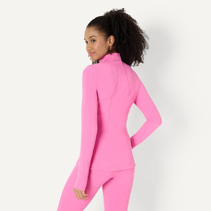 Amazon Essentials Women's Active FormFlex Buttery Soft Slim Fit Quarter Zip Long Sleeve Pullover Jacket