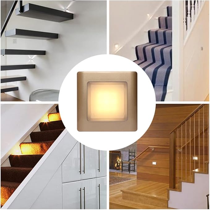 LED Step Lamp Stair Light AC85-265V Wall Light Corridor Aisle Lighting Indoor Wall Lighting WarmWhite Black