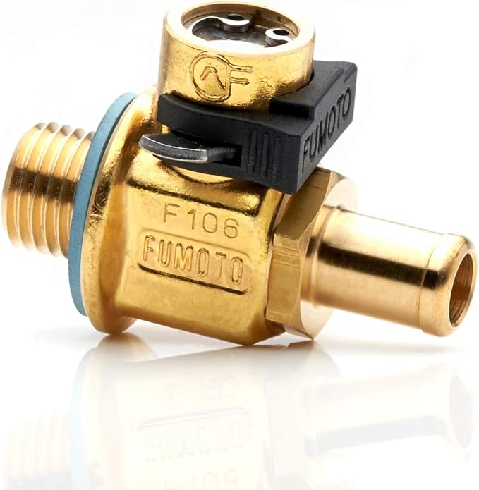 Original Fumoto F107N with LC-10 lever clip FN-Series Engine Oil Drain Valve, 1 Pack, Golden