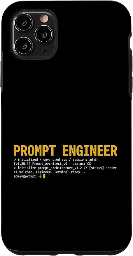 Prompt Engineer Terminal Screen AI Developer Software Coder Case for iPhone 11 Pro Max