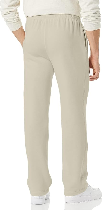 Amazon Essentials Men's Relaxed Straight Leg Fleece Open Bottom Sweatpant (Available in Big & Tall)