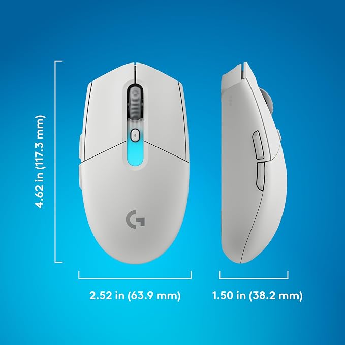 Logitech G305 X Superlight Wireless Gaming Mouse - White | Lightweight 59g, HERO 44K Sensor, RGB lighting, Lightspeed, Bluetooth, 130+ Hr battery life, 6 programmable buttons, PC/Mac