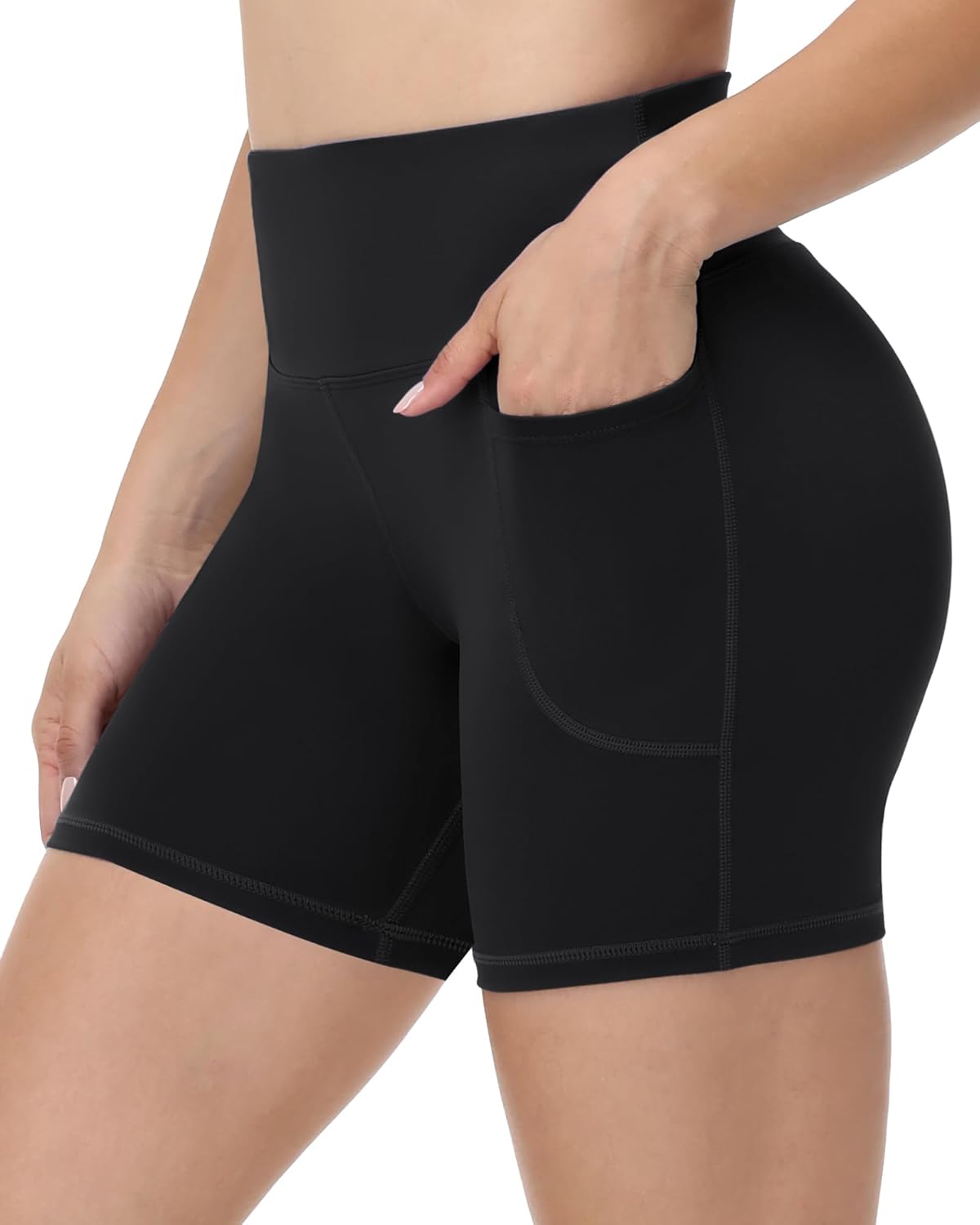 Runhit Biker Shorts for Women - High Waisted Yoga & Workout Spandex with Pockets | 8''/5''/3'' Options