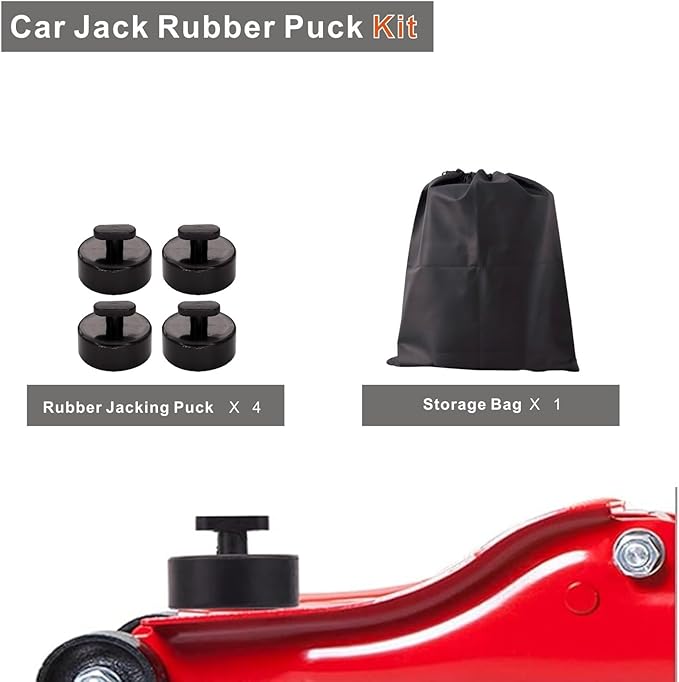 4pcs Car Lifting Pucks Compatible c5 Corvette Jack Pucks C6 C7 Corvette Jack Pucks C8 Jacking Puck Rubber Lift Pads with Storage Bag