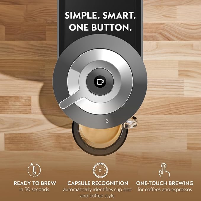 Nespresso Vertuo Next Coffee & Espresso Maker by De'Longhi | Slim, sustainable design brews 6 cup sizes topped with velvety crema, from espresso to 18 oz. Over 40 Vertuo blends.