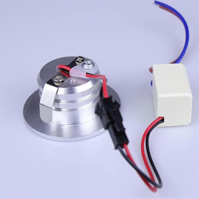 Wall Sconce Lamps Embedded with Mounting Box Round Nightlight for Stair Step Corridor Balcony Luminaire AC85-265V/DC12V(Cool(5500-7000K),1W AC85-265V)
