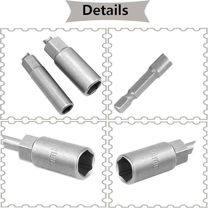 Nut Driver Bit 16mm,80mm Length,Hex Shank,Screwdriver Nut Driver Socket,Quick Change Metric Impact Nut Driver Adapter Tool for Loose Bolts and Nuts