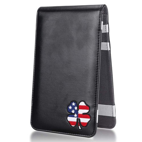 Craftsman Golf USA Clover Leather Scorecard & Yardage Book Holder Cover