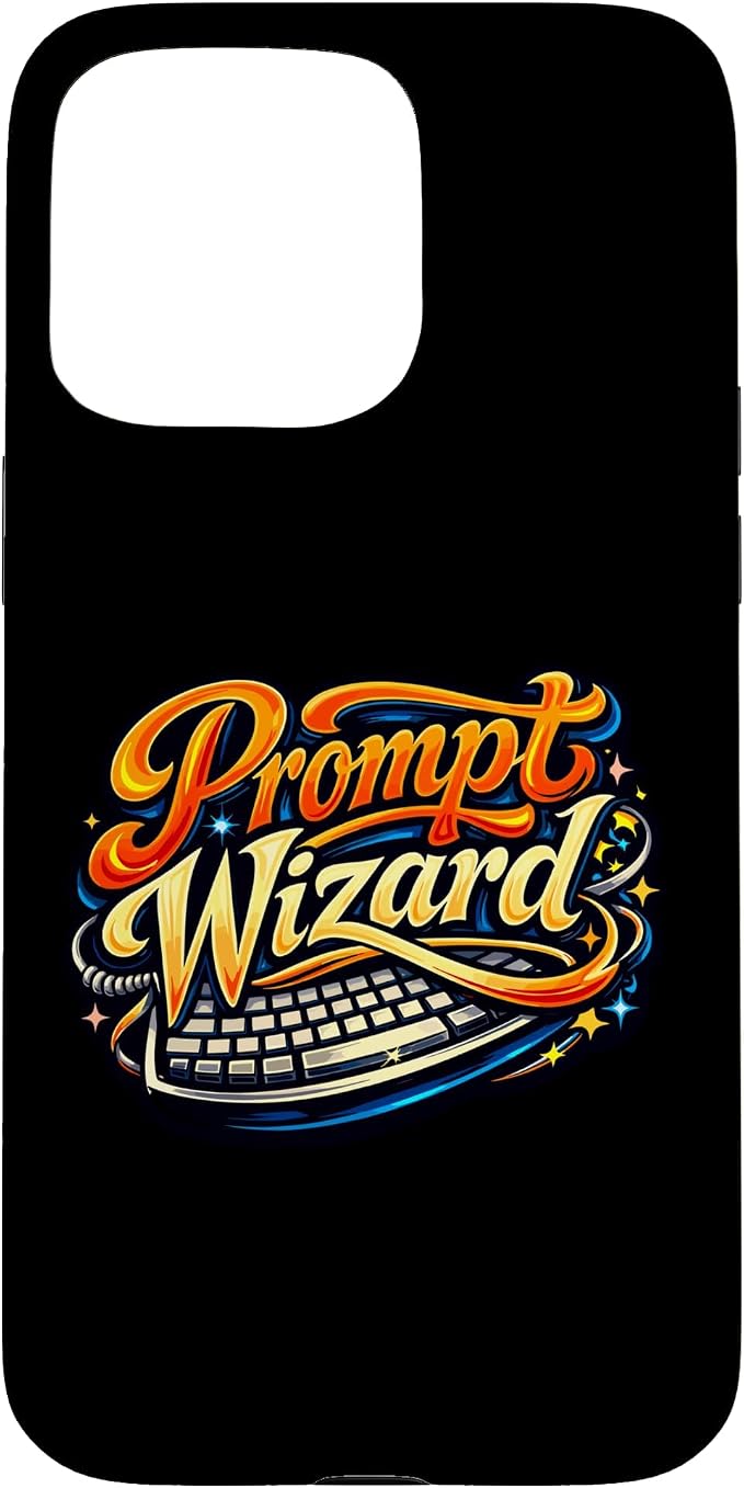 Prompt Wizard AI Retro Keyboard Case for iPhone 15 Pro Max