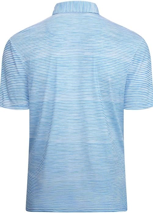 Esabel.C Jacquard Golf Shirts for Men Moisture Wicking Short Sleeve Performance Dry Fit Active Mens Polo Shirts