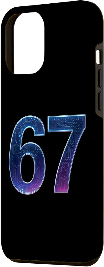 67 Meme Ai Quantum Number 67th Six Seven Tech Digital Future Case for iPhone 12 Pro Max