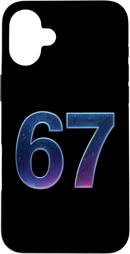 67 Meme Ai Quantum Number 67th Six Seven Tech Digital Future Case for iPhone 16 Plus