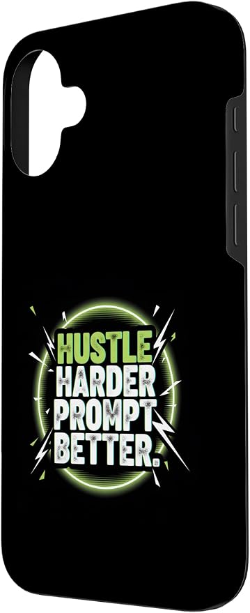 Hustle Harder Prompt Better AI Artificial Intelligence Case for iPhone 16 Plus