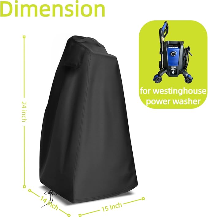 Pressure Washer Cover, Waterproof Outdoor Cover for Westinghouse ePX3500 Electric Power Washer, Pump Protector for High Pressure Cleaner 14" x 15" x 24"
