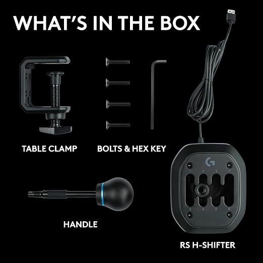 Logitech G RS H-SHIFTER for PC/Xbox/Playstation | Sim Racing shifter compatible with Logitech G PRO and RS50 wheels and G923/G29/G920 with Racing Adapter