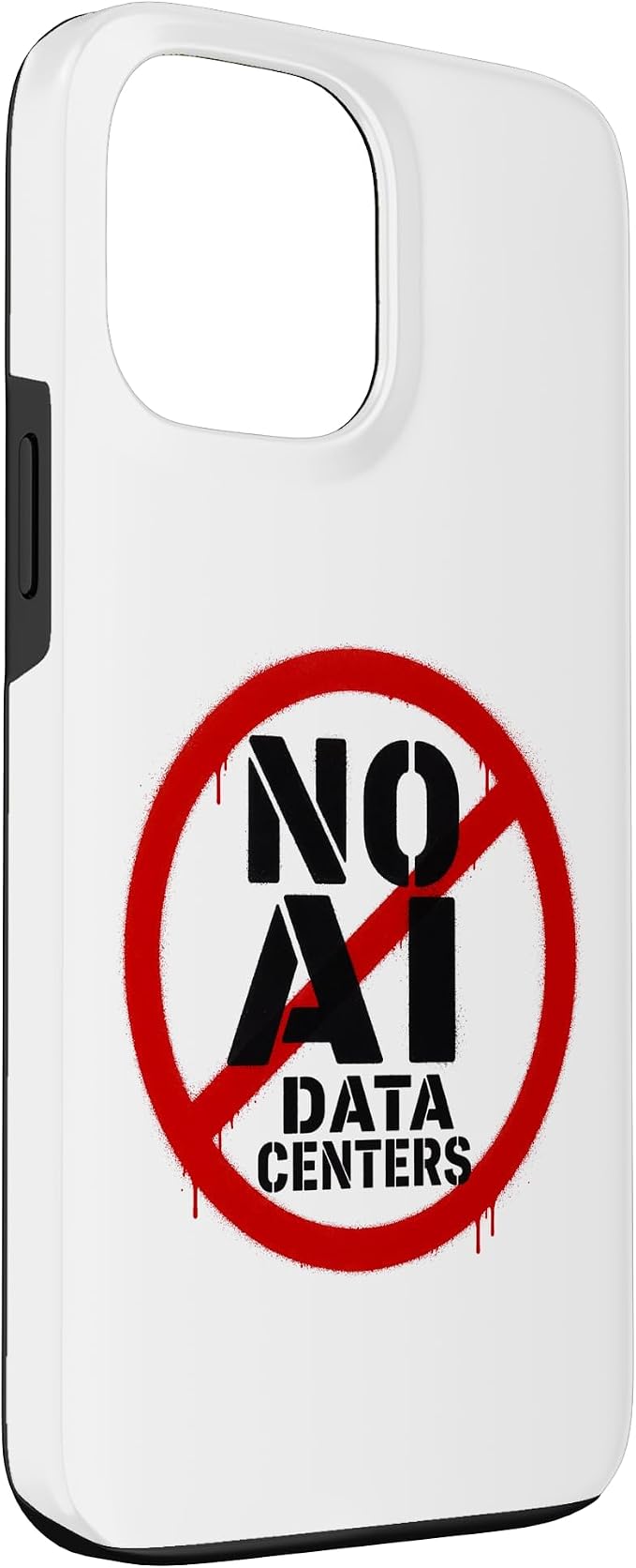 No AI Data Centers ��� Simple Minimal Spray Paint Style Text Case for iPhone 13 Pro Max