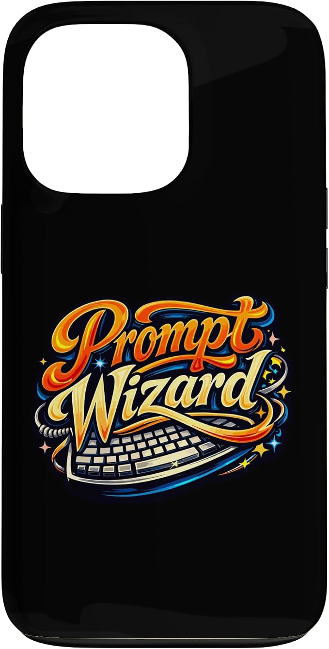Prompt Wizard AI Retro Keyboard Case for iPhone 13 Pro