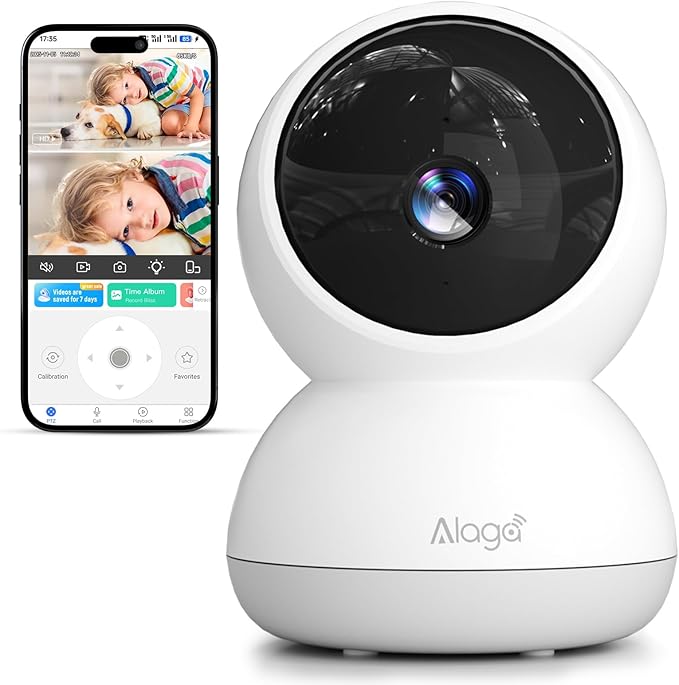 Indoor Camera, 3K HD Indoor Security Camera, 360�� Pan/Tilt Pet Camera, 2-Way Audio, Siren, Night Vision, Baby/Pet Monitor with Phone App 2.4G and 5G WiFi, Compatible Alexa and Google Assistant