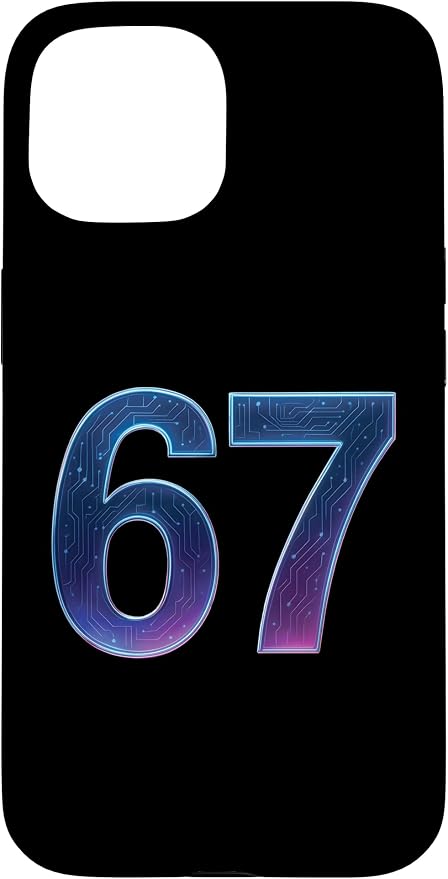 67 Meme Ai Quantum Number 67th Six Seven Tech Digital Future Case for iPhone 15