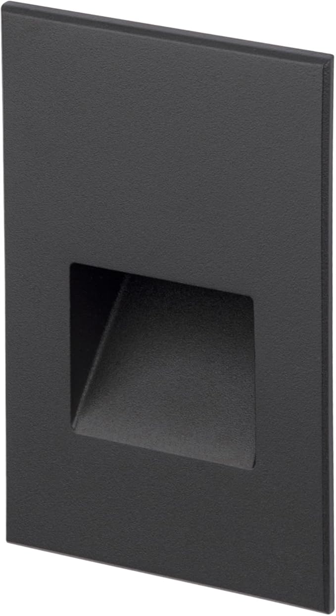 WAC Landscape Lighting, LEDme 120V LED Vertical Indoor and Outdoor Step and Wall Light Blue in Black