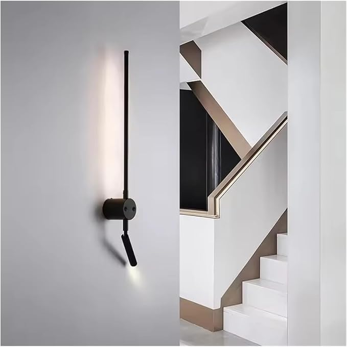 Minimalist Lines LED Wall Lamp Bedroom Decoration Indoor Living Room Fixture Black Wall Lights Stair Hallway Background Sconces,for Home Decor