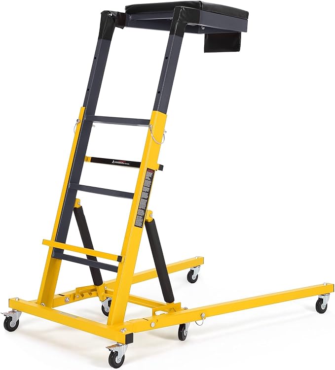 Top Automotive Creeper,Engine Topside Creeper with Adjustable Height 49.21 in to 68.89 in, 400 LBS Capacity High Topside Creeper,6 Swivel Caster Wheels, Heavy Duty Foldable Garage Creepers for Auto