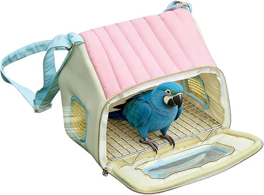 Bird Carrier - Breathable Portable Warm Waterproof Pet Bag | Bird Travel Carrier Cage for Pigeons, Animals, Offices, Outings, Travel, Vehicle, Car, Road Trip, Daily Use, Indoor, Outdoor