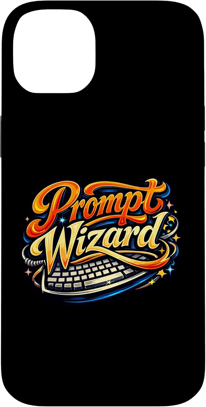 Prompt Wizard AI Retro Keyboard Case for iPhone 14 Plus