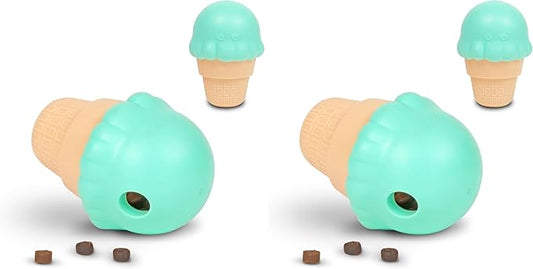 Brightkins Large Ice Cream Cone Treat Dispensers for Dogs - Interactive Dog Toys for All Breeds, Gifts for Dogs (Pack of 2)