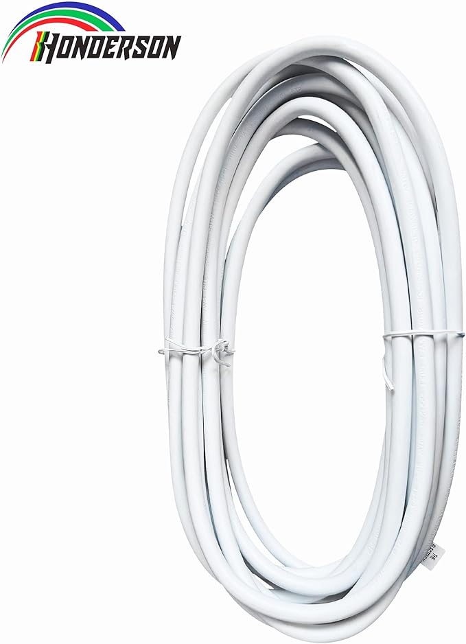 Indoor/Outdoor Extension Cord, 16 Gauge 15FT White 3 Prong Heavy Duty, Weatherproof, UL Certified, 16/3 SJTW 13A Power Cord for Outdoor Lights, Appliances, Lawn