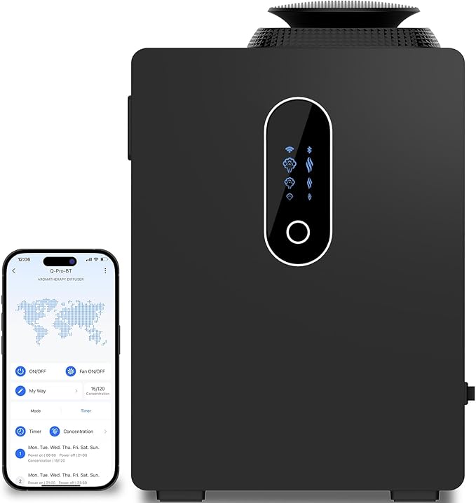 2026 Upgraded HVAC Scent Diffuser Machine 1000ML, Scent Air Machine with WiFi for Home, Hotel Diffuser Coverage 6000 Sq.Ft, Waterless Cold Air Aromatherapy Essential Oil Diffuser for Large Room