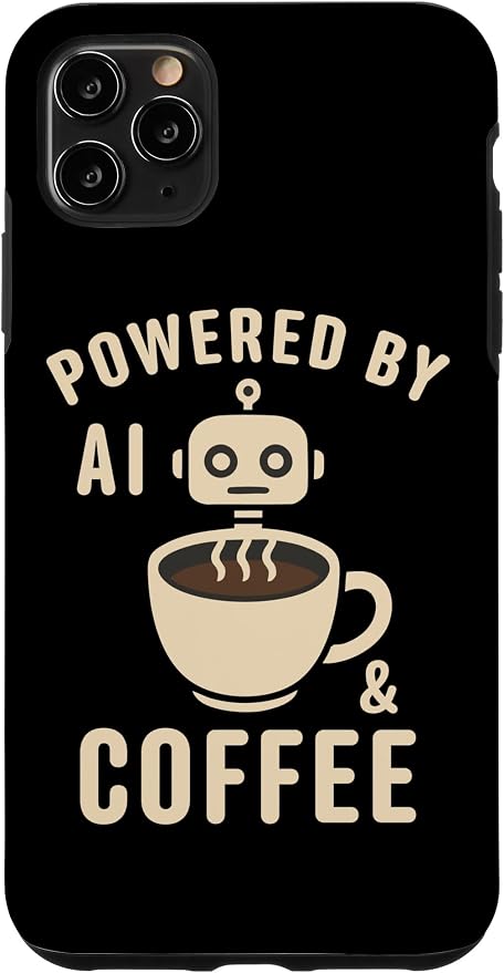 Powered by AI and Coffee Robot Case for iPhone 11 Pro Max