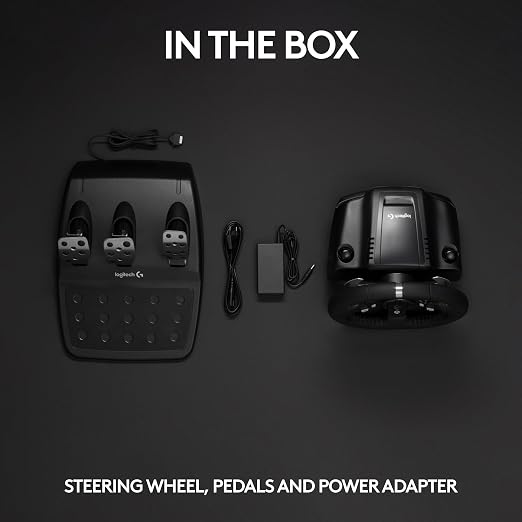 Logitech G920 Racing Wheel and Pedals for Xbox X|S/Xbox One/PC | Real force feedback, stainless steel paddle shifters, leather steering wheel cover, for Xbox Series X|S, PC, Mac