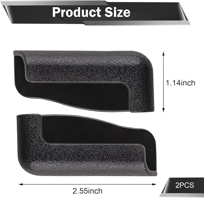 2 PCS Car Mobile Phone Brackets, Multifunctional Dashboard Phone Holder Mounted, Self Adhesive Adjustable Width Cellphone Bracket, Fit for All Phones, Back Seat, Wall, Home (Black)