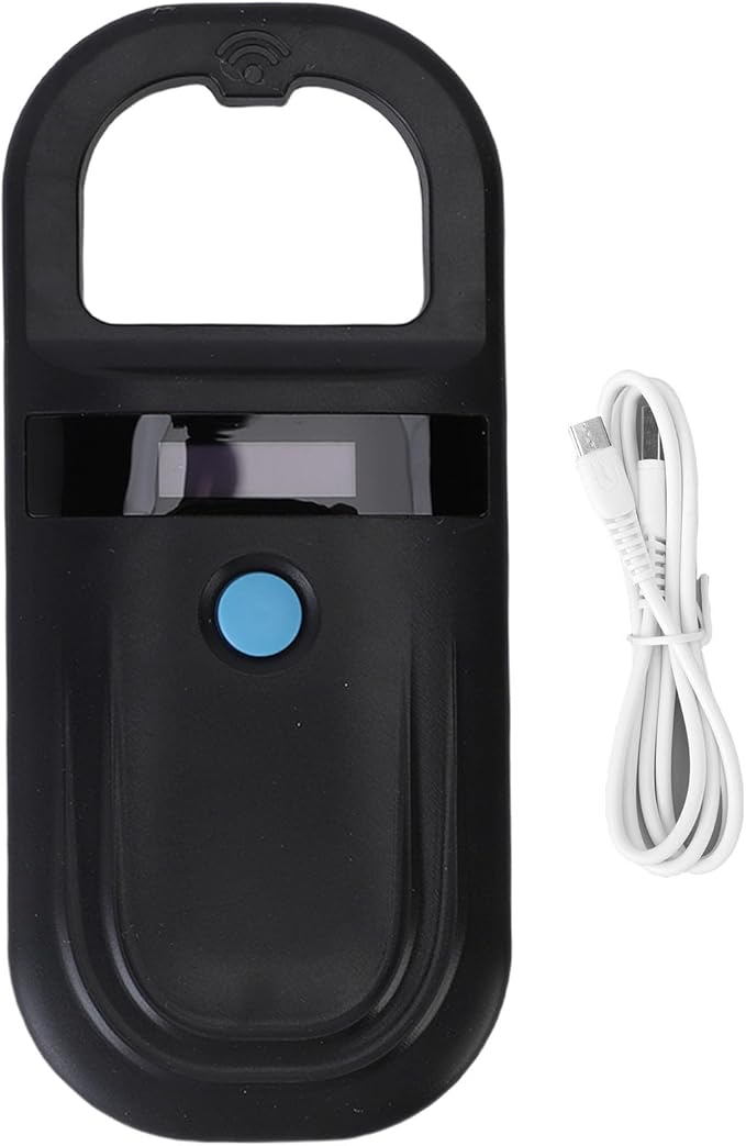 Pet Microchip Scanner, Portable Rechargeable Reader with 1000 Records Storage, for Dog Cat Animal Management (Type 2)