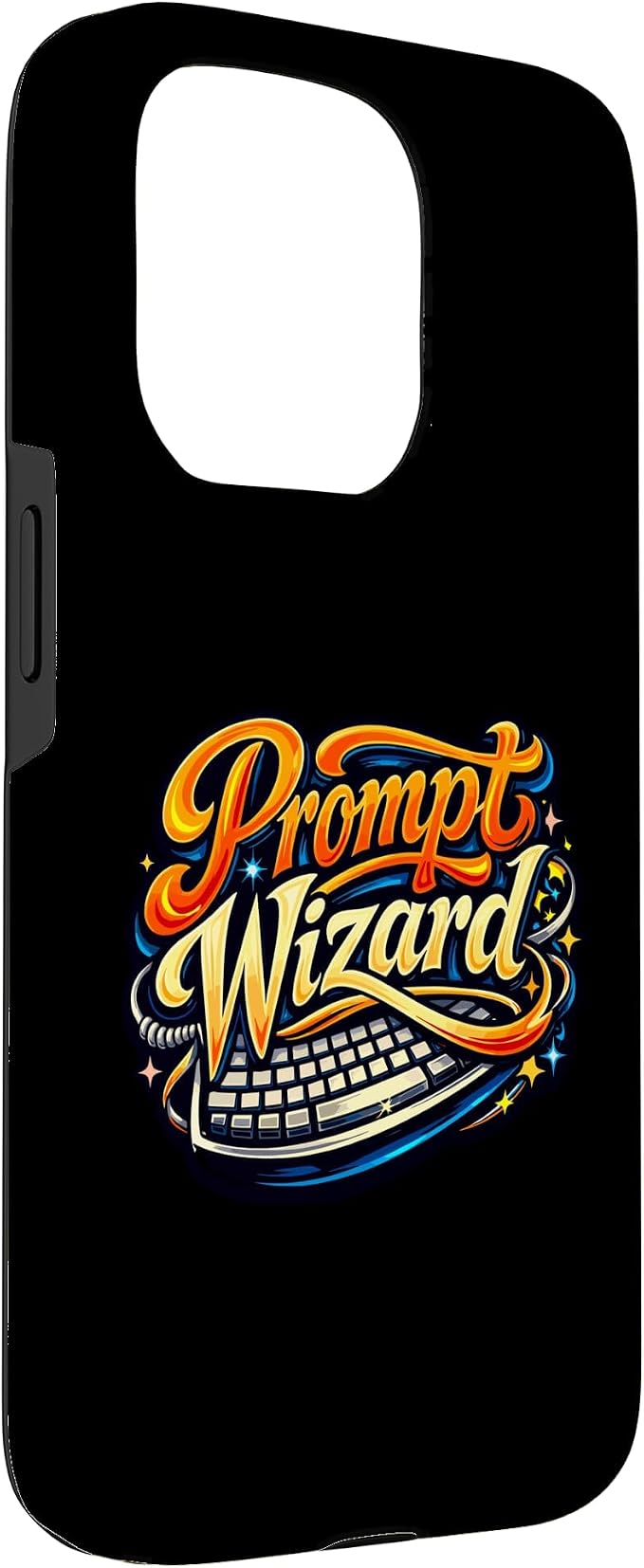 Prompt Wizard AI Retro Keyboard Case for iPhone 15 Pro