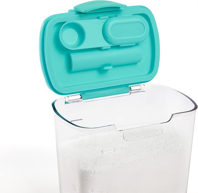 Progressive ProKeeper Baker's Airtight Kitchen Storage Canister Container Set for Flour, Sugar & More, Keeps Ingredients Fresh, with Accessories (Turquoise, 6- Piece)